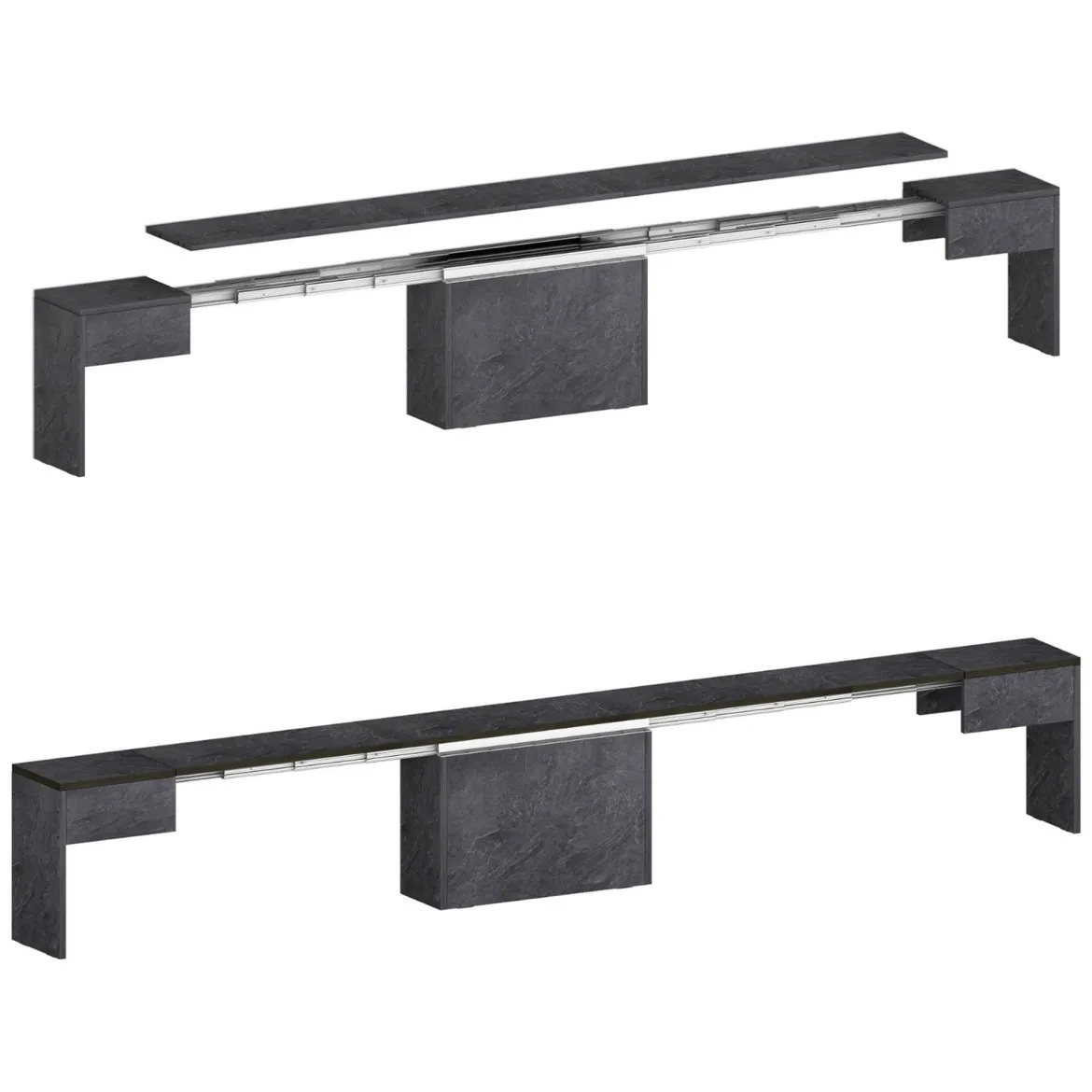 Panca allungabile ardesia 290x25x45h cm - Quedan