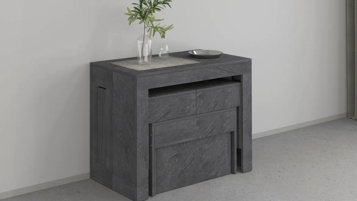 Panca allungabile ardesia 290x25x45h cm - Quedan