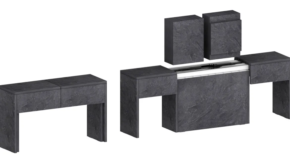 Panca allungabile ardesia 290x25x45h cm - Quedan