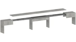 Panca allungabile cemento 290x25x45h cm - Quedan