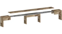 Panca allungabile effetto legno acero 290x25x45h cm - Quedan
