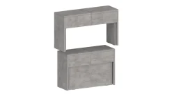 Panca allungabile grigia 290x25x45h cm - Quedan