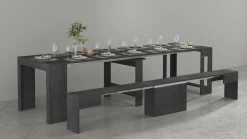 Panca ardesia estensibile 290x25x45h cm - Yutu