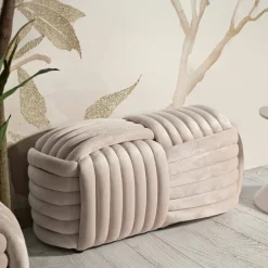 Panca design rosa 90x45x45h cm - Calcea