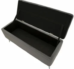 Panca elegante grigia e argento 112x42x50h cm - Aiano