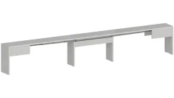 Panca estensibile da pranzo bianca lucida 290x25x45h cm - Quedan