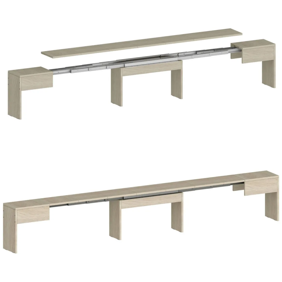 Panca estensibile olmo 290x25x45h cm - Quedan