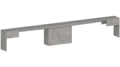 Panca grigia allungabile 290x25x45h cm - Yutu