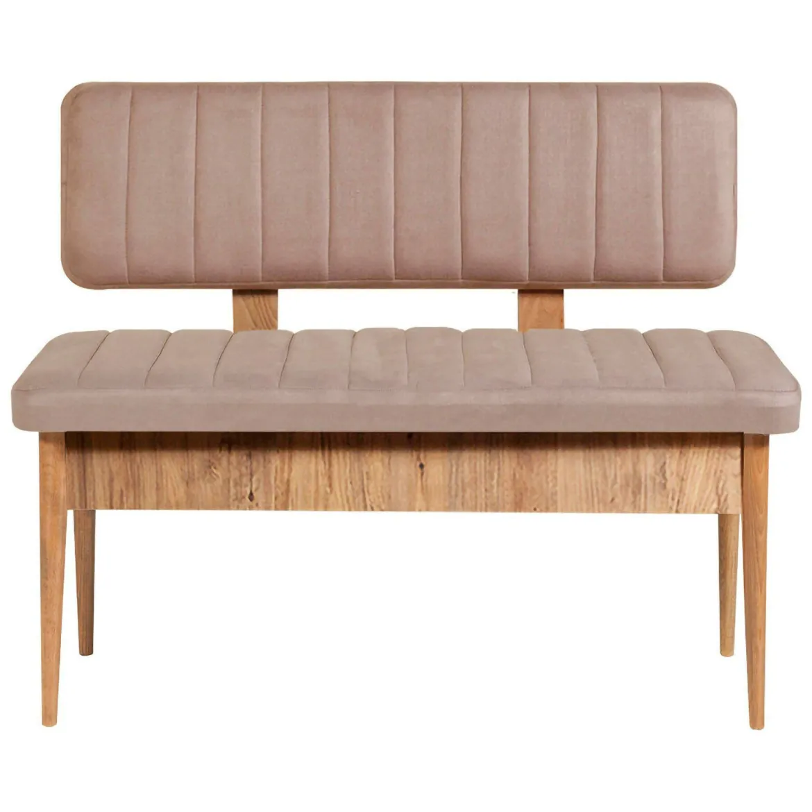 Panca Marrone Quercia Rosa Peso Supportato 150 kg Colore Struttura Rosa 110x40x85h cm, Altezza Seduta 51 cm - Salento