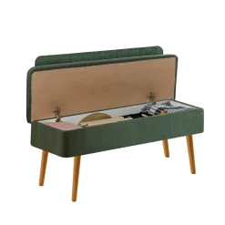 Panca Marrone Quercia Verde Peso Supportato 150 kg Colore Struttura Verde 110x40x85h cm, Altezza Seduta 48 cm - Salento