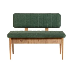 Panca Marrone Quercia Verde Peso Supportato 150 kg Colore Struttura Verde 110x40x85h cm, Altezza Seduta 48 cm - Salento