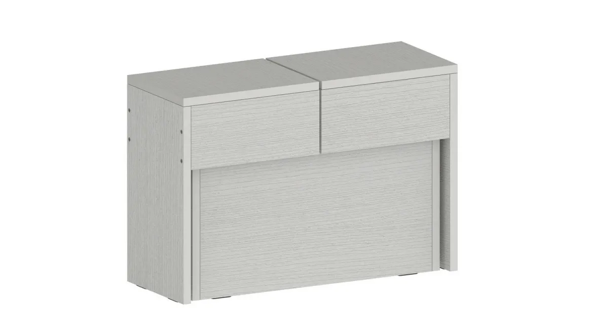 Panca moderna estensibile bianca 290x25x45h cm - Yutu