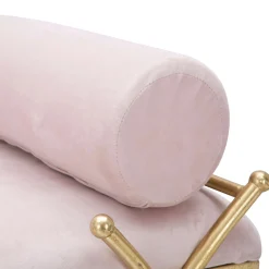 Panca oro Rosa con 2 Cuscini Materiale Struttura in Tessuto 113x49x53h cm, Colore Seduta Rosa - Ennist