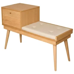 Panchetta decorativa quercia e crema 40x105x45h cm - Asolo