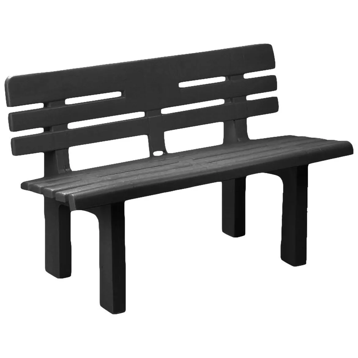 Panchina da esterno Alim, 110x52h71 cm, Bianco