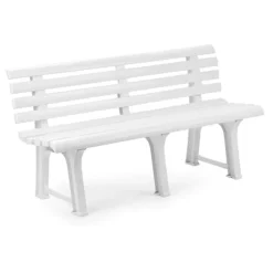 Panchina da esterno Artur, 145x49h74 cm, Bianco