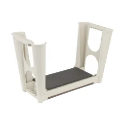 Panchina da esterno Barry, 58x29h37 cm, Beige e Marrone