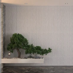 Pannello Decorativo Bianco Alabastro set da 12, Facile da Tagliare, Facile da Installare Texture Realistica 60x2.5 cm, - Torriana