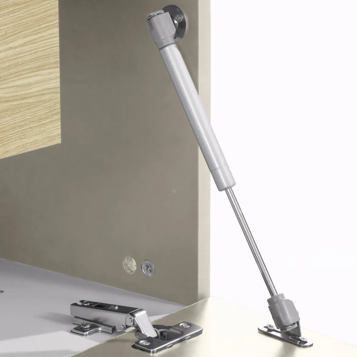 Parete Attrezzata Beige Modulabile 2 Ripiani, Apertura Battente - Gava