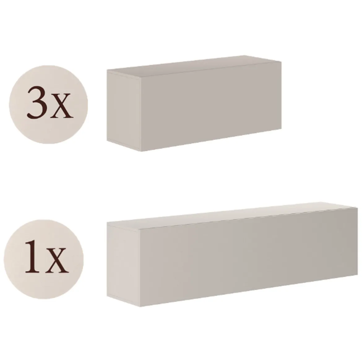 Parete Attrezzata in Legno Nobilitato Beige