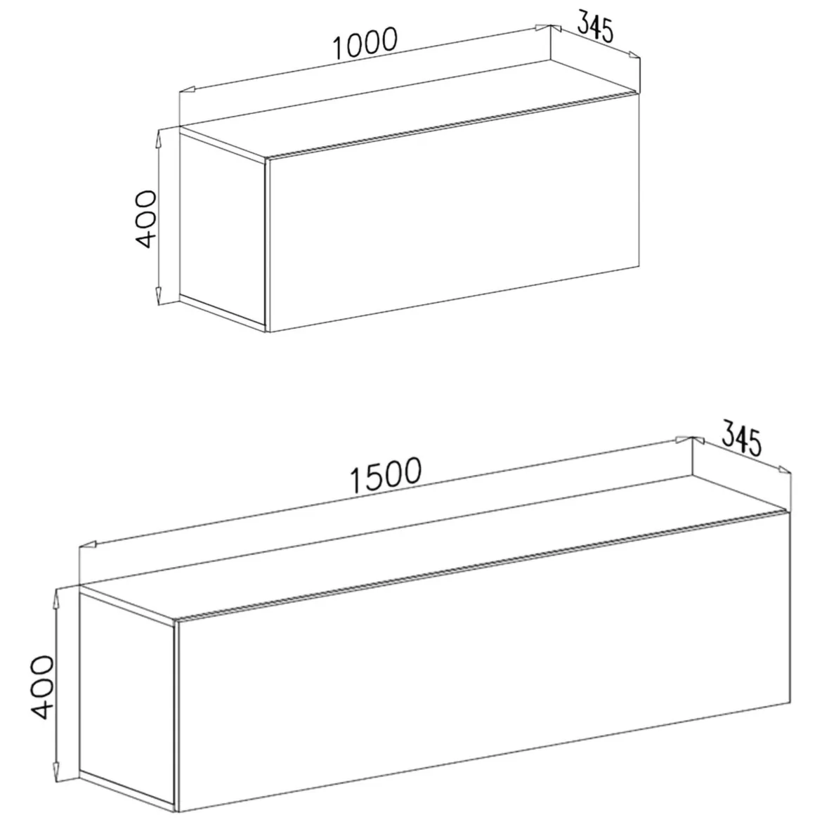 Parete Attrezzata Marrone Noce Modulabile 3 Ripiani, 3 Ante - Gavala