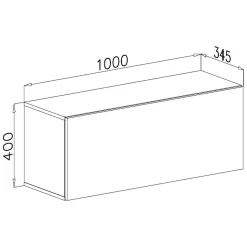 Parete Attrezzata Marrone Noce Modulabile 9 Ripiani, 2 Ante - Visso