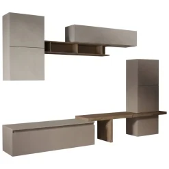 Parete salotto moderna 290cm bronzo e grigia - Tammy