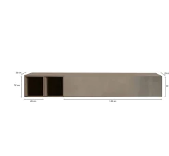 Parete salotto multifunzione 198cm nera e antracite - Felion