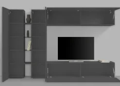 Parete salotto smart 280cm antracite - Enstatite
