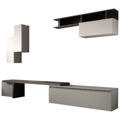 Parete salotto smart 290cm ardesia e grigia - Chris