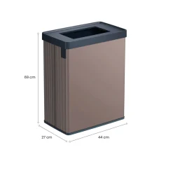 Pattumiera aperta 54 L 44x27x69h cm marrone - Longueuil