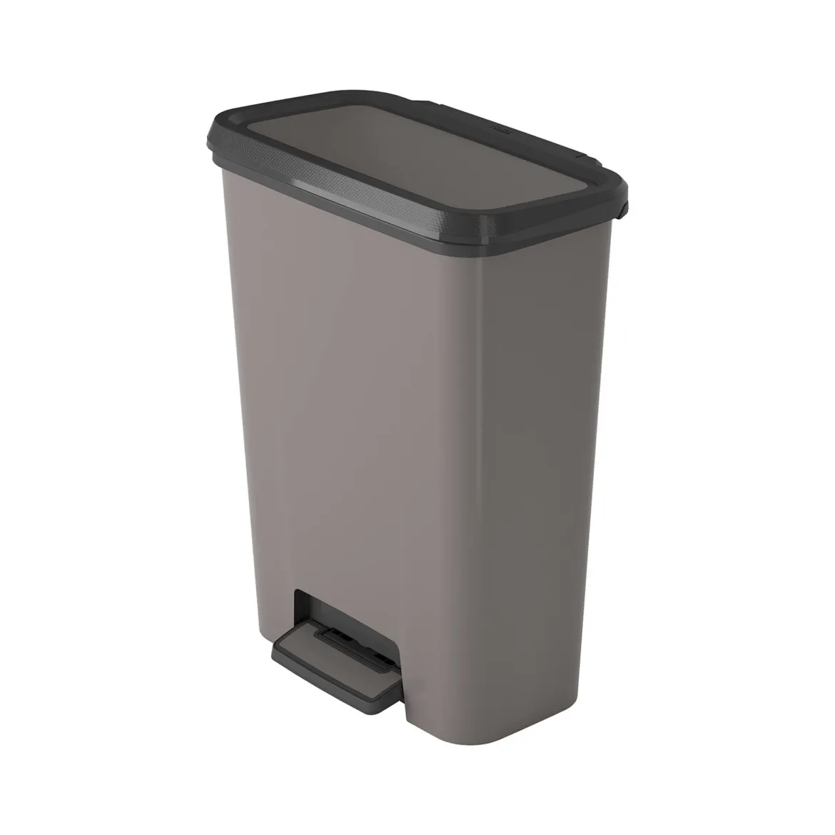 Pattumiera con pedale 46 L 48x29x63h cm grigio scuro - Carleton