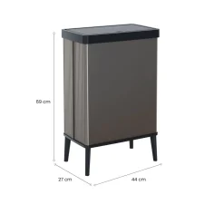 Pattumiera scandi 54 L 44x27x69h cm grigio scuro - Tofino