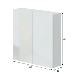 Pensile bagno 2 ante 60x60h cm bianco lucido - Apollosa