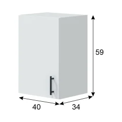 Pensile moderno modulabile 40x59h cm bianco - Thyra