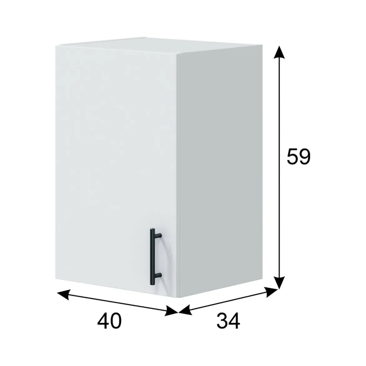 Pensile moderno modulabile 40x59h cm bianco - Thyra