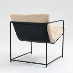 Poltrona Beige Braccioli Peso Supportato 120 kg 61x67x75h cm, Materiale Struttura in Metallo - Appare