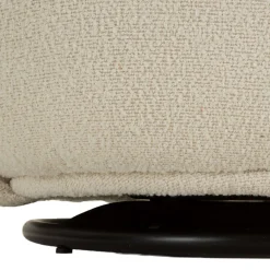 Poltrona Bianco Crema Nero Base Girevole Braccioli 70x72x75h cm, Materiale Struttura in Legno Nobilitato - Morond