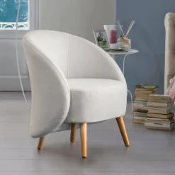 Poltrona design in metallo e poliestere grigia - Alla