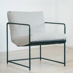 Poltrona design in metallo e tessuto marrone - Appare
