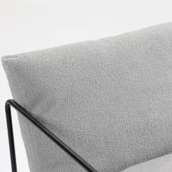 Poltrona Grigio Braccioli Peso Supportato 90 kg 70x100x98h cm, Materiale Struttura in Legno Made in Italy - Lasnigo