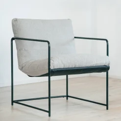 Poltrona Grigio Braccioli Peso Supportato 90 kg 70x100x98h cm, Materiale Struttura in Legno Made in Italy - Lasnigo