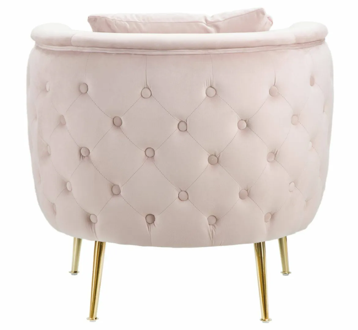 Poltrona in tessuto con braccioli rosa - Prampolini