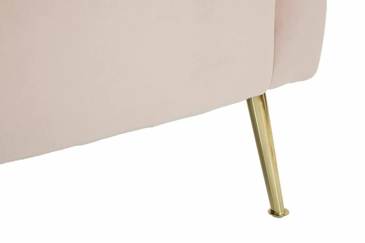 Poltrona in tessuto con braccioli rosa - Prampolini