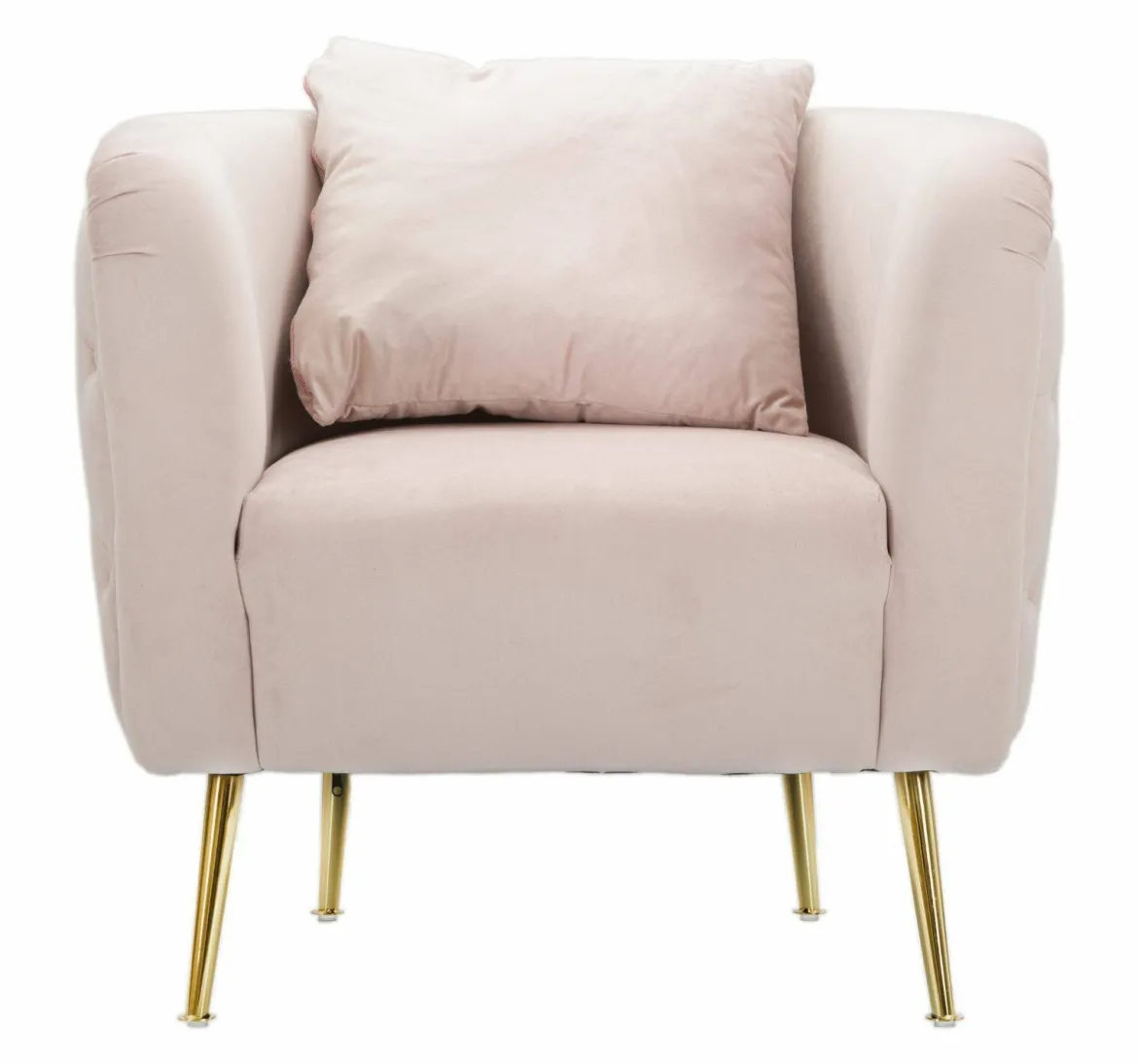 Poltrona in tessuto con braccioli rosa - Prampolini