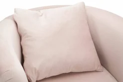 Poltrona in tessuto con braccioli rosa - Prampolini
