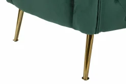 Poltrona in tessuto con braccioli verde - Prampolini
