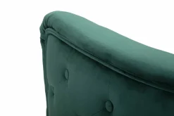 Poltrona in tessuto con braccioli verde - Prampolini
