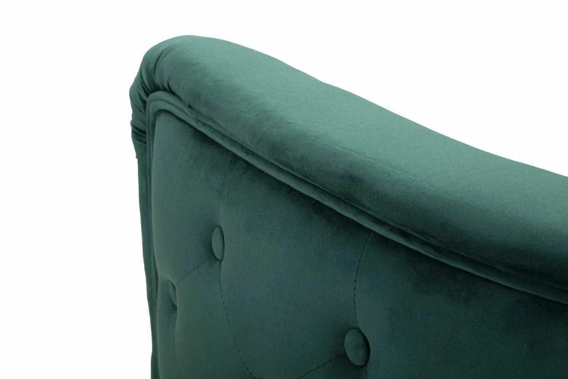 Poltrona in tessuto con braccioli verde - Prampolini