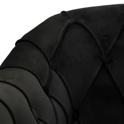 Poltrona Nero oro con Cuscino Braccioli 88x83x91h cm, Colore Struttura oro - Turtuk